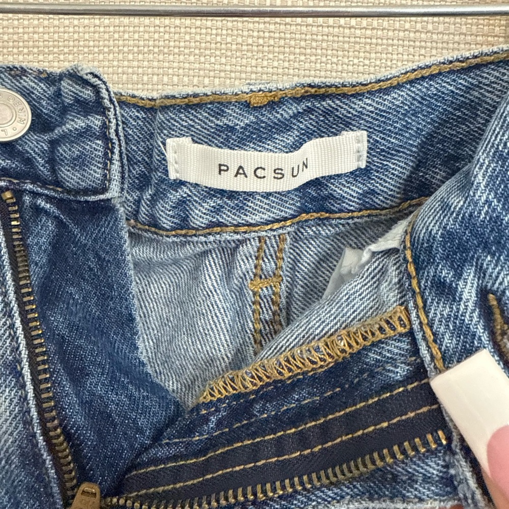 PacSun Blue Distressed Boyfriend Jeans - Picture 2 of 3